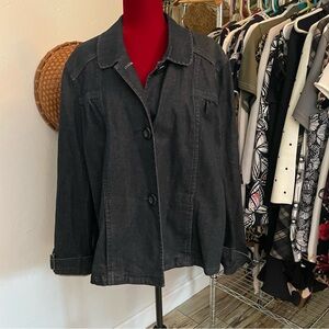 Charter Club Woman Denim Jacket Size 2X Cute Details!